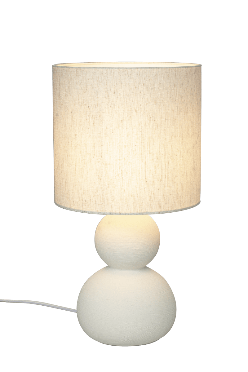 Kalamata 42cm Natuurlijk wit tafellamp Van Aneta Lighting - Kalamata is een stijlvolle en elegante tafellamp van keramiek.