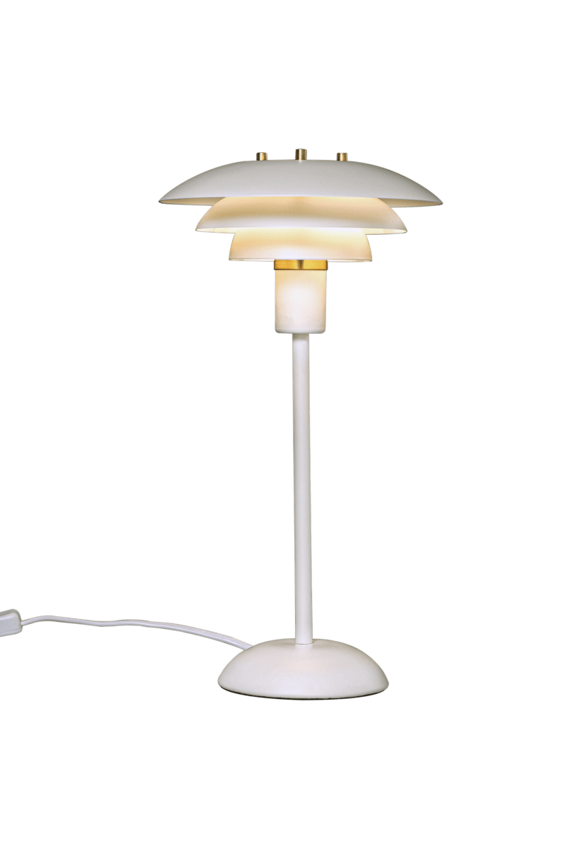 Epsilon 37cm Wit tafellamp Van Aneta Lighting - Door het kleine scherm is het bijvoorbeeld geschikt voor in een etalage of op een plank.