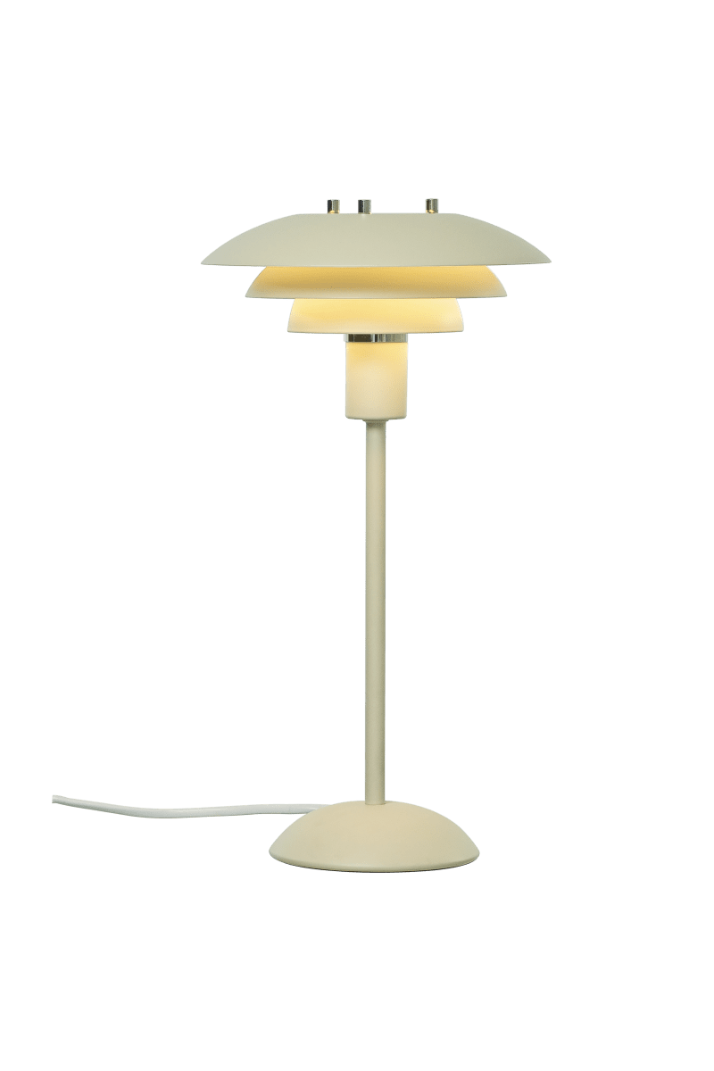 Epsilon 37cm Beige tafellamp Van Aneta Lighting - Door het kleine scherm is het bijvoorbeeld geschikt voor in een etalage of op een plank.