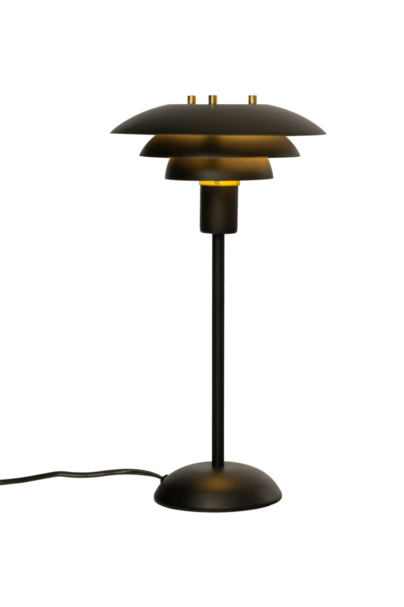 Epsilon 37cm Zwart tafellamp Van Aneta Lighting - Door het kleine scherm is het bijvoorbeeld geschikt voor in een etalage of op een plank.