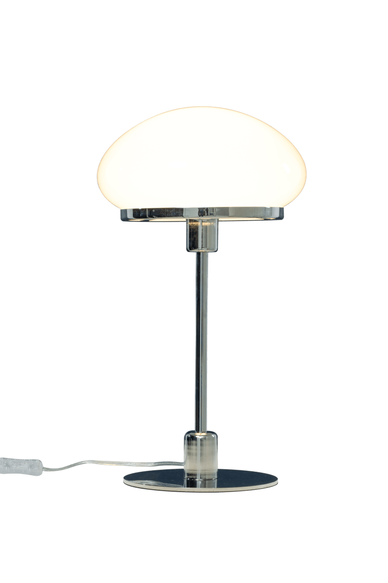 New August 48cm Zilver tafellamp Van Aneta Lighting - Nieuwe stijlvolle tafellamp August in een klassiek model met een moderner design.