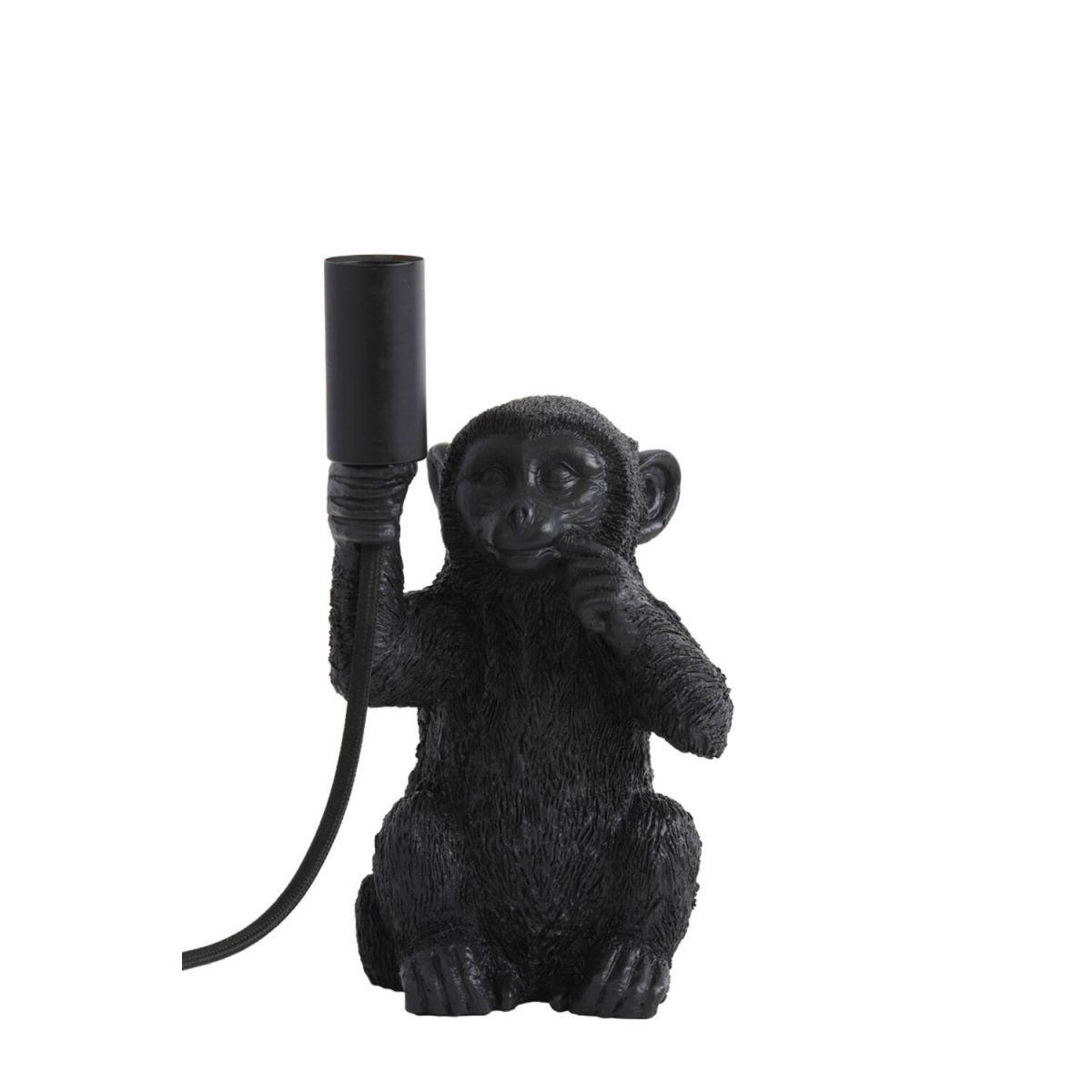 Monkey 23cm Zwart tafellamp Van Light & Living - Monkey is een speelse lamp met karakter, laat hem uw huis verlichten met zijn unieke en charmante design!