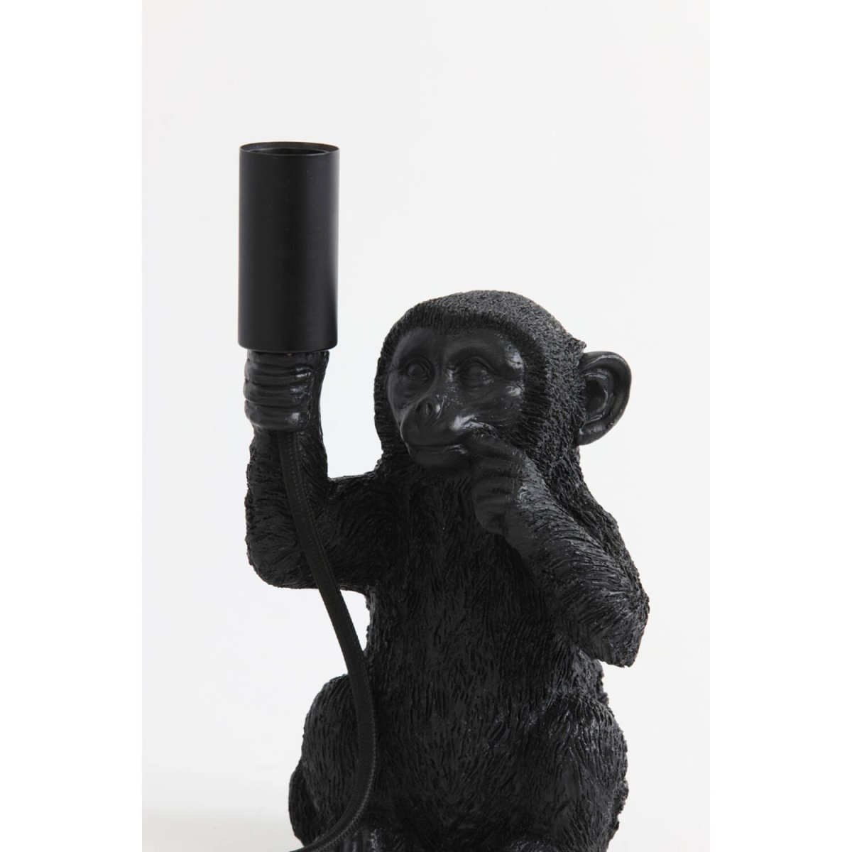 Monkey 23cm Zwart tafellamp Van Light & Living - Monkey is een speelse lamp met karakter, laat hem uw huis verlichten met zijn unieke en charmante design!