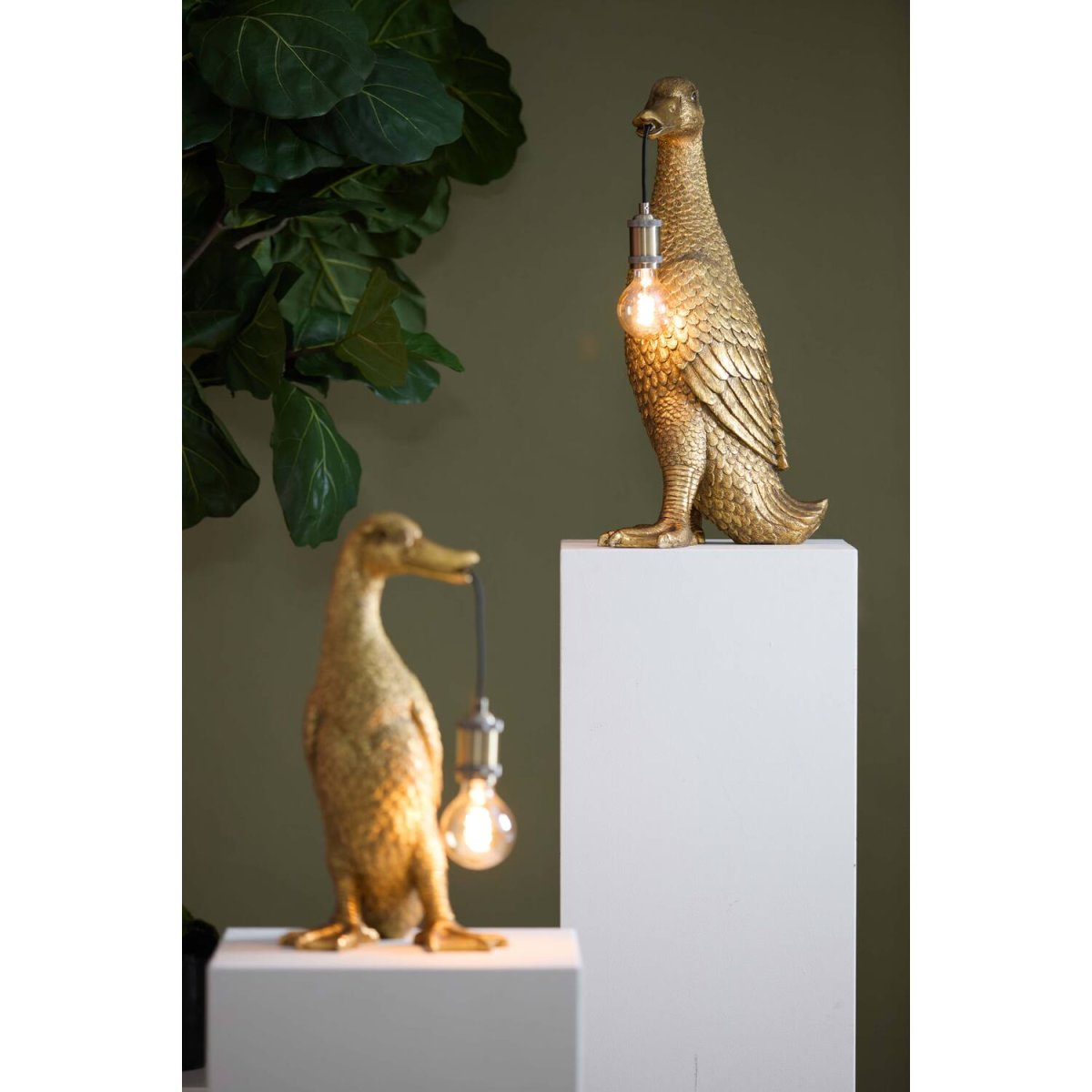 Duck 65cm Antiek goud tafellamp Van Light & Living - 