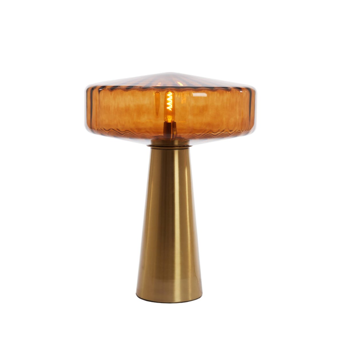 Pleat 53cm Goud/bruin tafellamp Van Light & Living - 