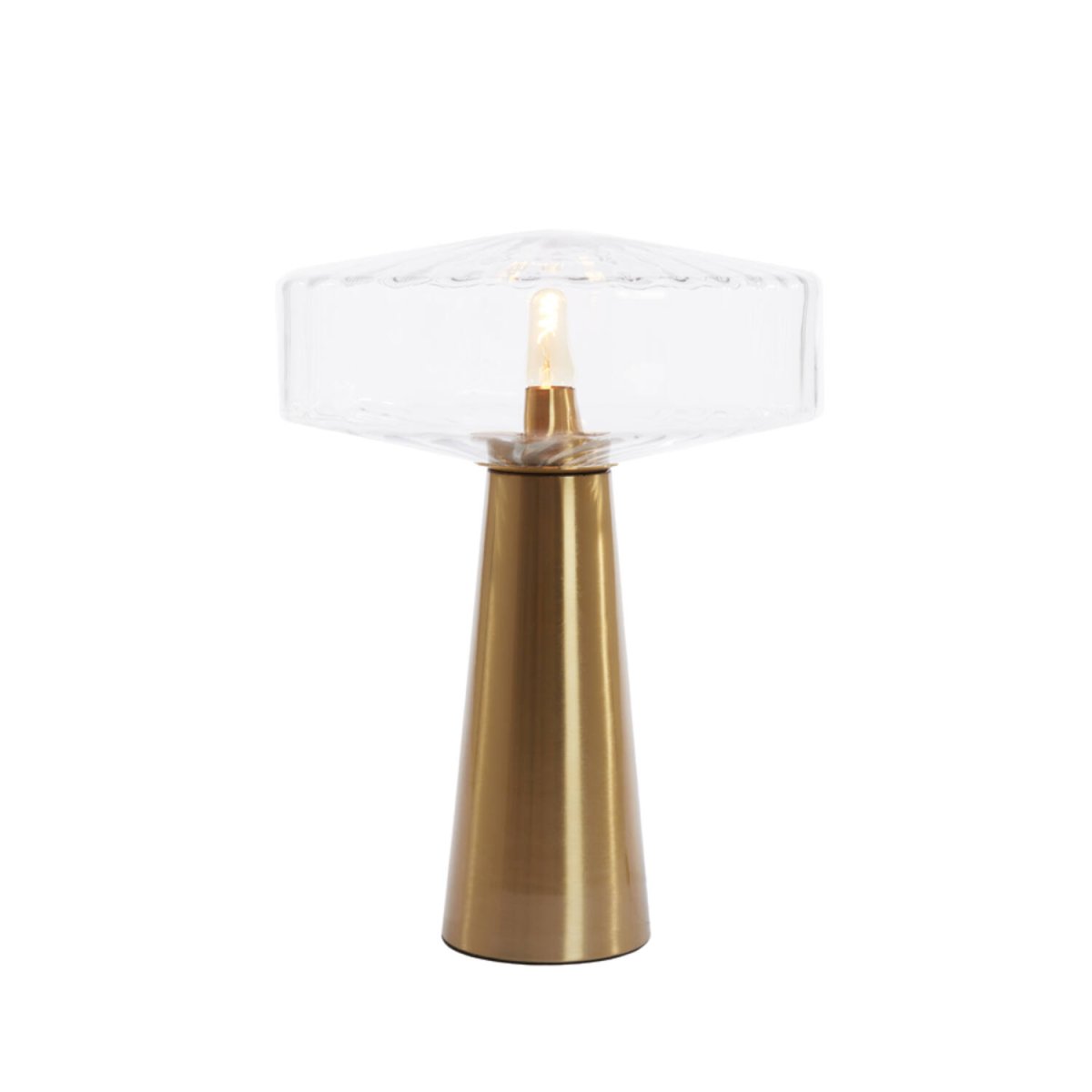 Pleat 53cm Goud/helder tafellamp Van Light & Living - 