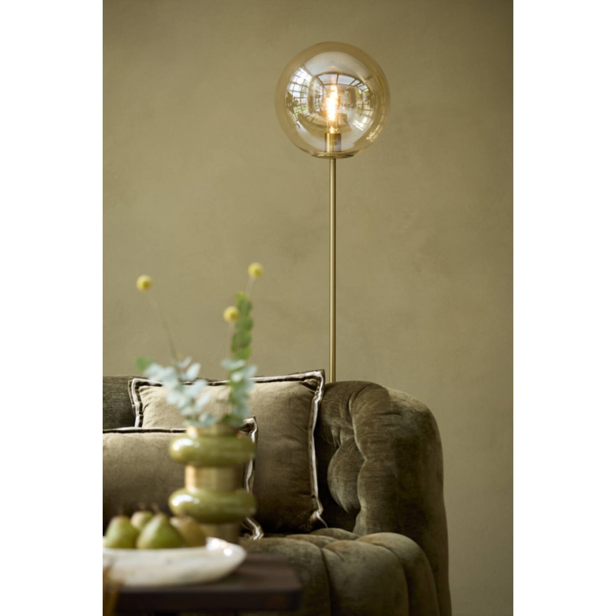 Medina Goud/amber vloerlamp Van Light & Living - 