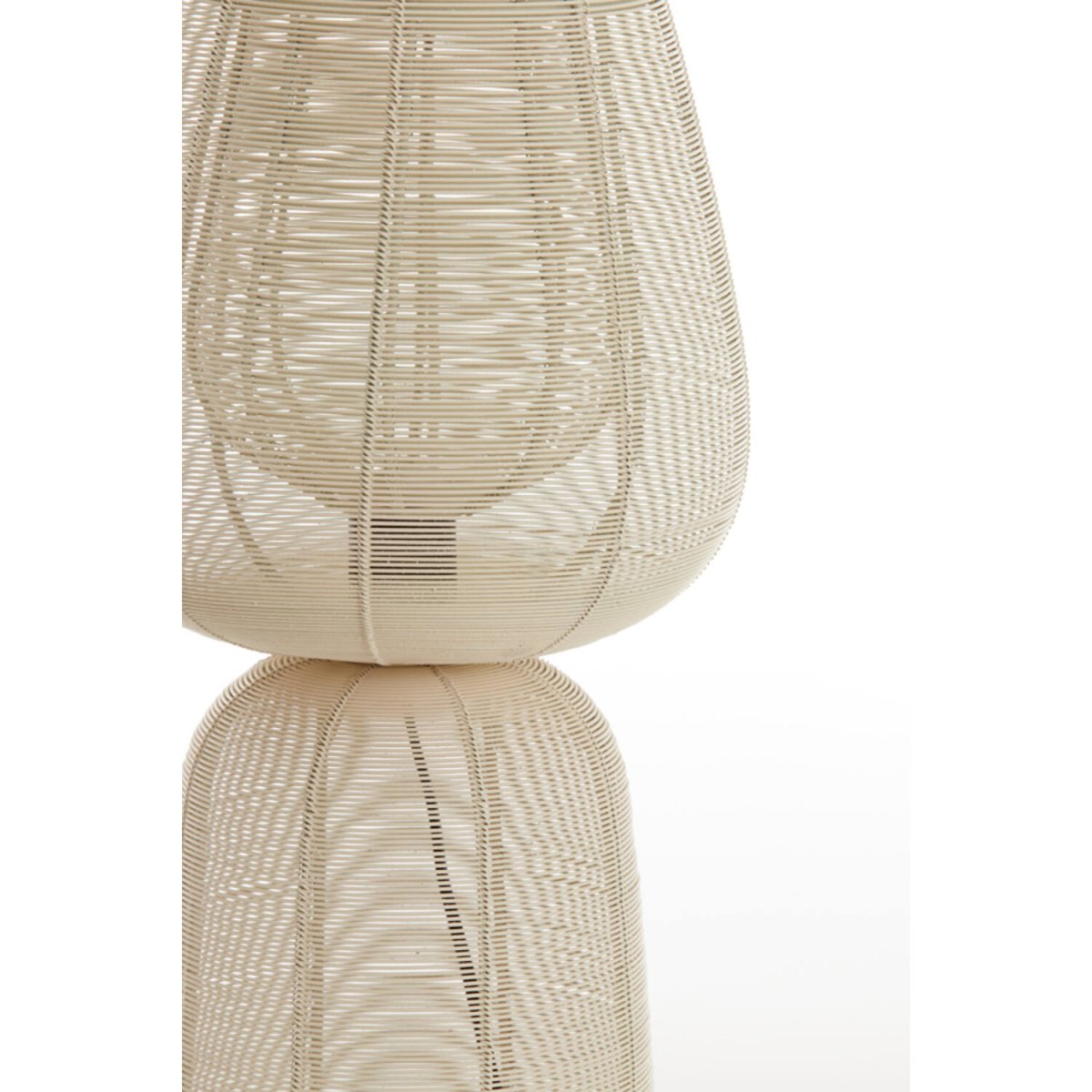 Aboso 54cm Crèmewit tafellamp Van Light & Living - Aboso is een stijlvolle tafellamp van ijzer in een crèmewitte kleur, waarbij het open design een prachtig schaduwspel creëert.