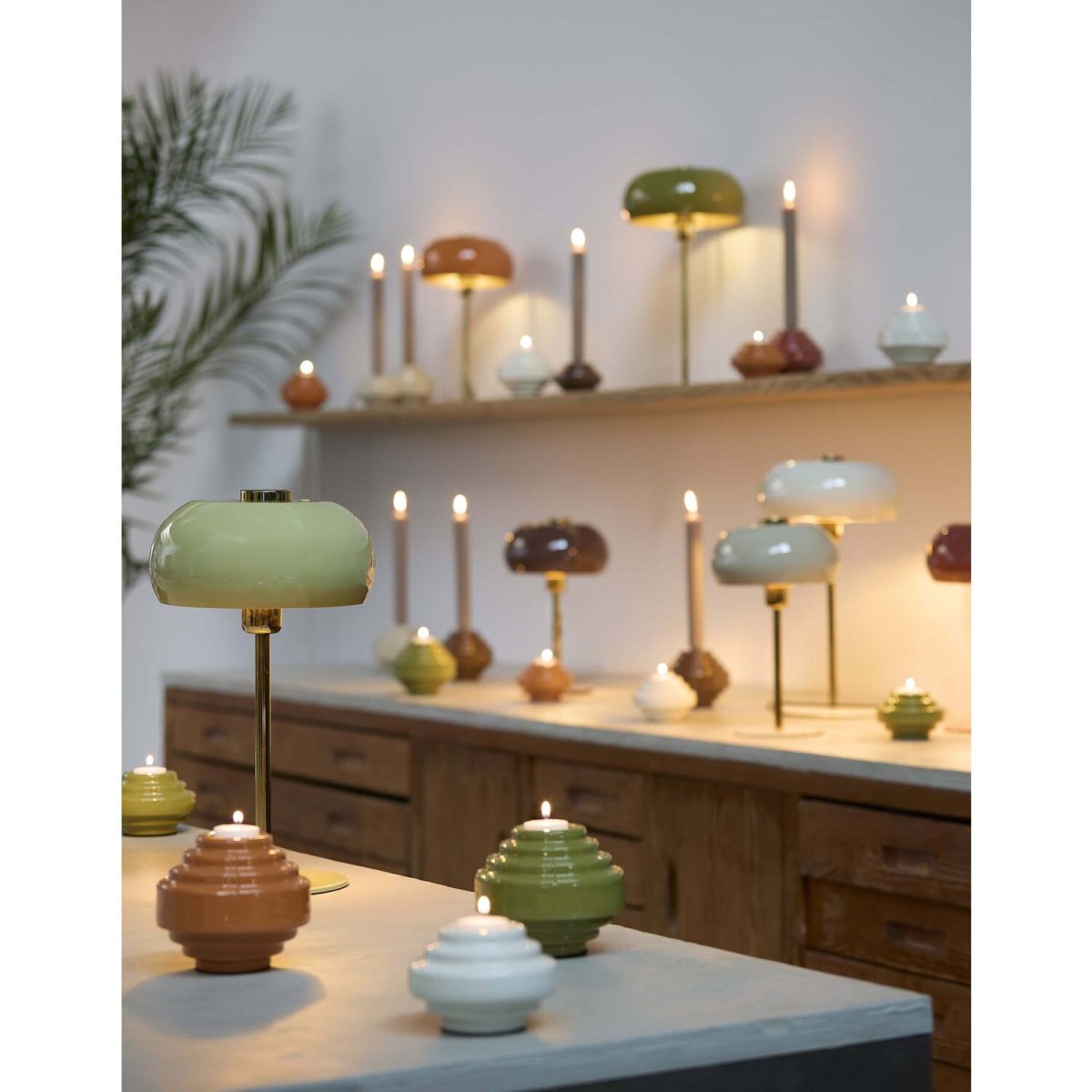 Surin 47cm Olijfgroen tafellamp Van Light & Living - 