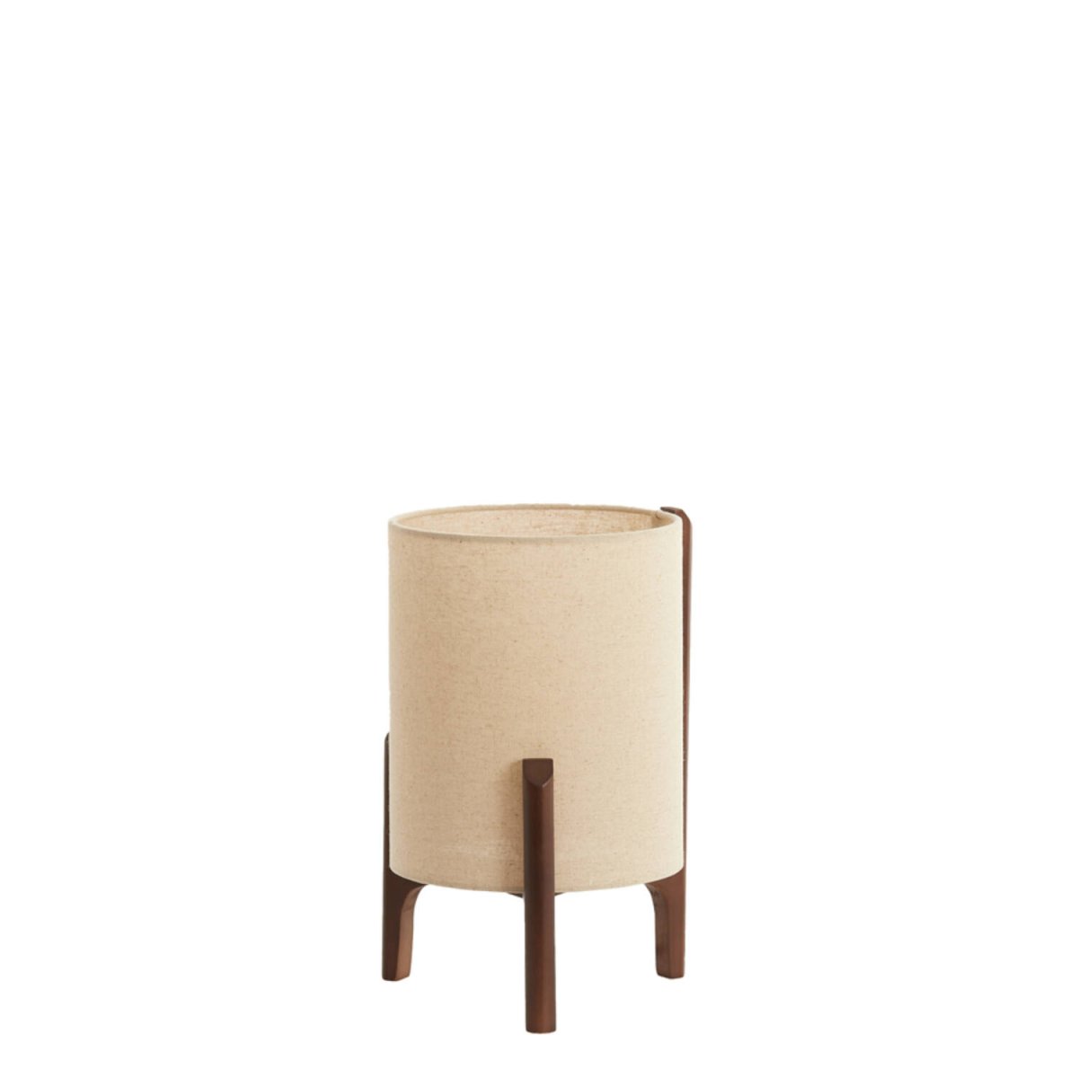 Litto 33cm Natuur tafellamp Van Light & Living - De lamp heeft een stevig donkerhouten frame en een lampenkap van natuurlijk linnen die een zacht en aangenaam licht verspreidt.
