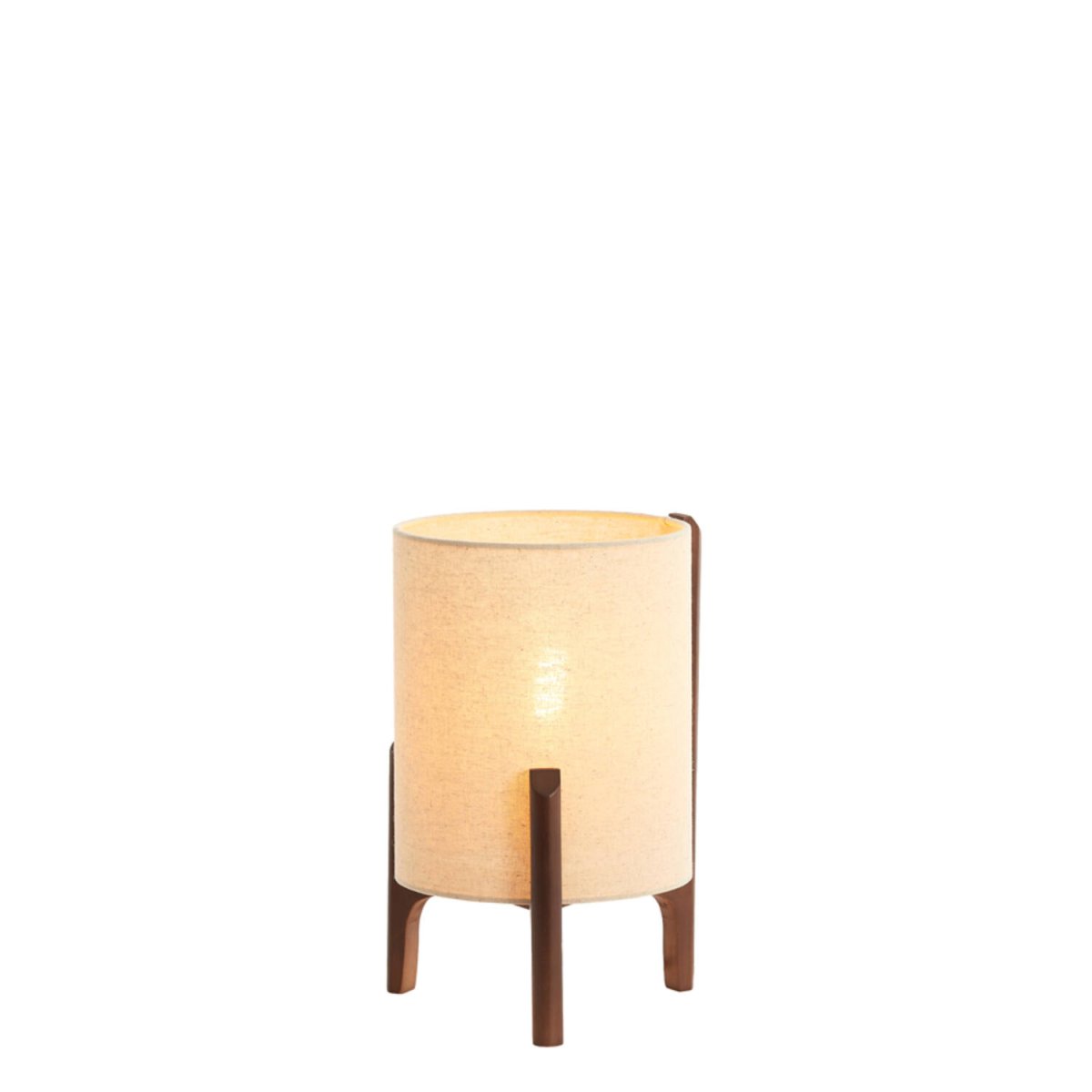 Litto 33cm Natuur tafellamp Van Light & Living - De lamp heeft een stevig donkerhouten frame en een lampenkap van natuurlijk linnen die een zacht en aangenaam licht verspreidt.