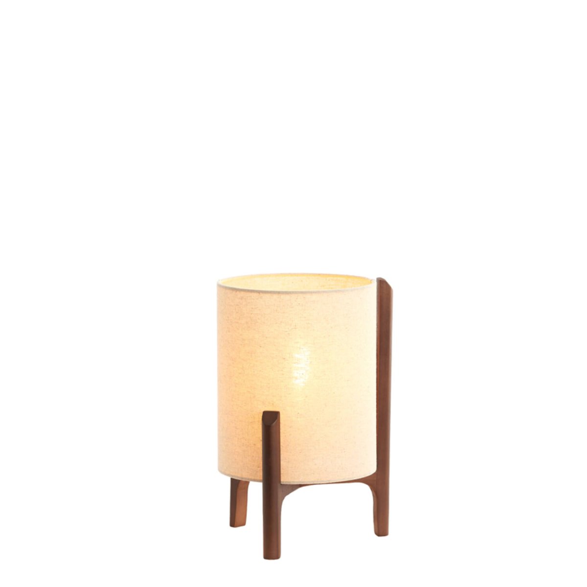 Litto 33cm Natuur tafellamp Van Light & Living - De lamp heeft een stevig donkerhouten frame en een lampenkap van natuurlijk linnen die een zacht en aangenaam licht verspreidt.