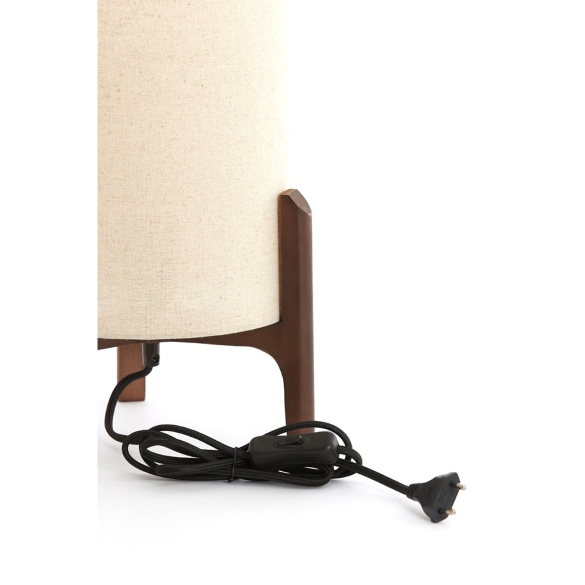 Litto 33cm Natuur tafellamp Van Light & Living - De lamp heeft een stevig donkerhouten frame en een lampenkap van natuurlijk linnen die een zacht en aangenaam licht verspreidt.