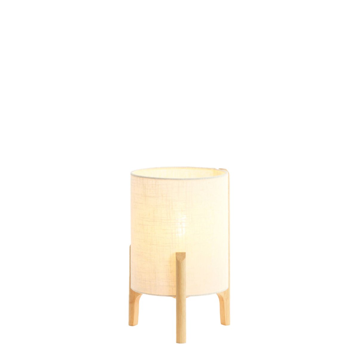 Litto 33cm Wit tafellamp Van Light & Living - De lamp heeft een stevig licht houten frame en een witte linnen kap die een zacht en aangenaam licht verspreidt.