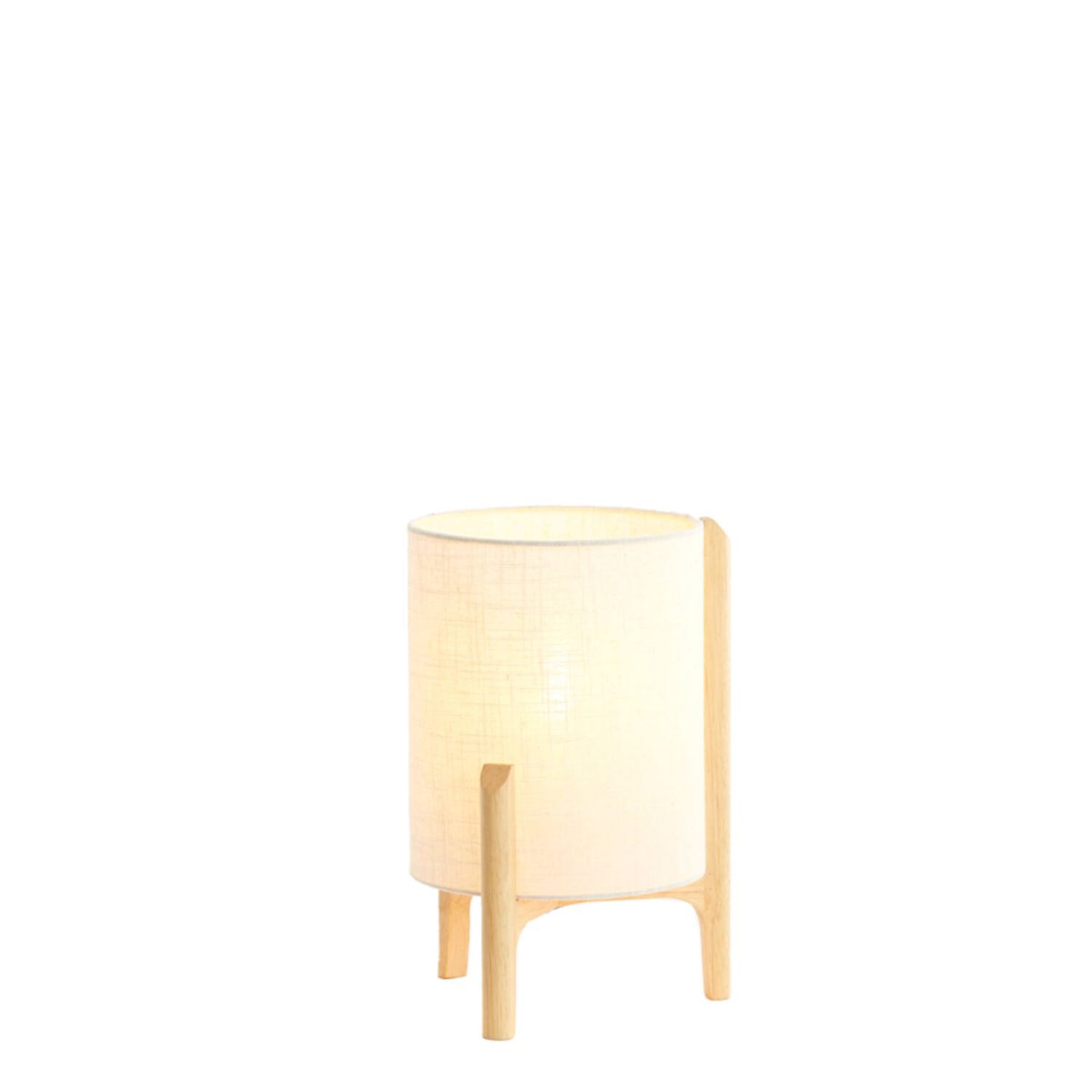 Litto 33cm Wit tafellamp Van Light & Living - De lamp heeft een stevig licht houten frame en een witte linnen kap die een zacht en aangenaam licht verspreidt.