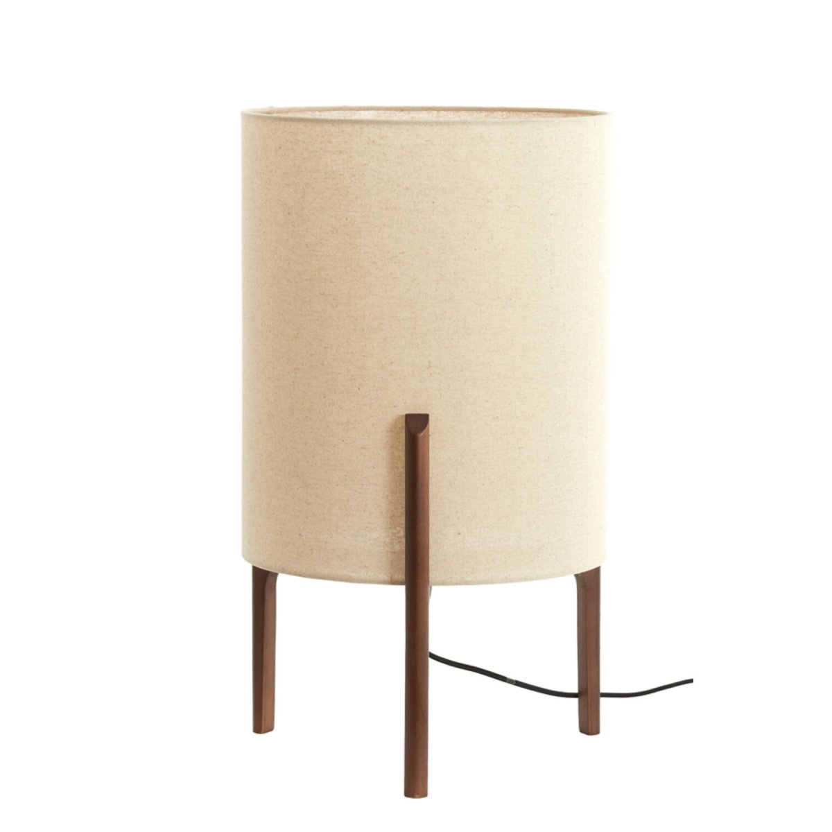 Litto 58cm Natuur tafellamp Van Light & Living - De lamp heeft een stevig donkerhouten frame en een lampenkap van natuurlijk linnen die een zacht en aangenaam licht verspreidt.