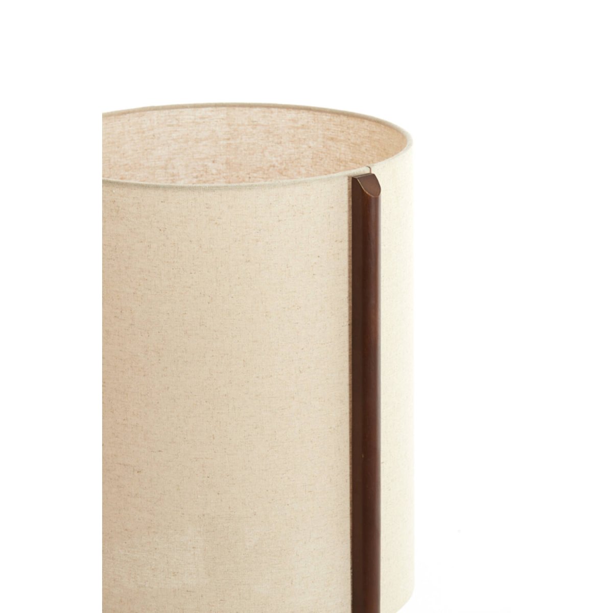 Litto 58cm Natuur tafellamp Van Light & Living - De lamp heeft een stevig donkerhouten frame en een lampenkap van natuurlijk linnen die een zacht en aangenaam licht verspreidt.