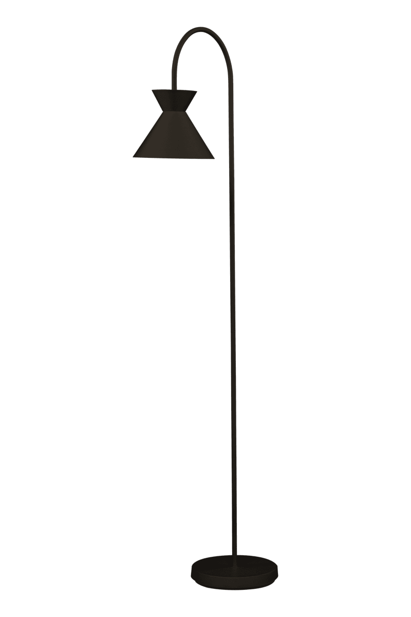Coni Zwart vloerlamp Van Aneta Lighting - De prachtige Coni vloerlamp met een tijdloos design past zowel in klassieke als rustieke interieurs.