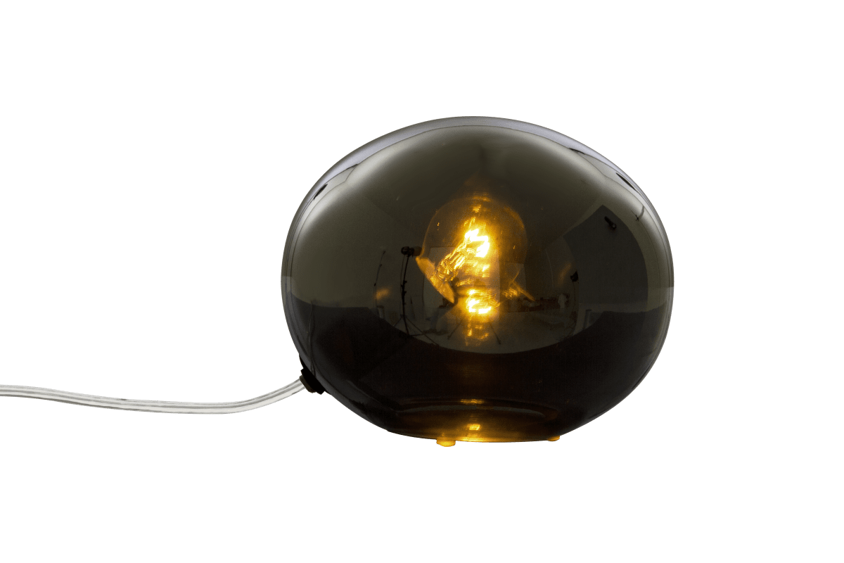 Globus 14cm Rookkleurig tafellamp Van Aneta Lighting - Globus tafellamp van gerookt glas met een lichtbron in de glazen bol die zorgt voor een decoratief en comfortabel licht.
