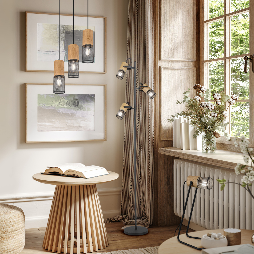 Tosh 40cm Zwart bureaulamp Van Trio Lighting - 