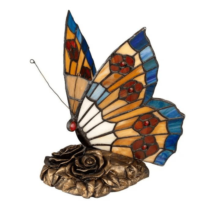 Butterfly 23cm Veelkleurig Van Elstead Lighting - Deze charmante, handgemaakte dierenmotieven zijn perfect om een hal of slaapkamer mee op te vrolijken en vormen bovendien een uniek gespreksonderwerp.
