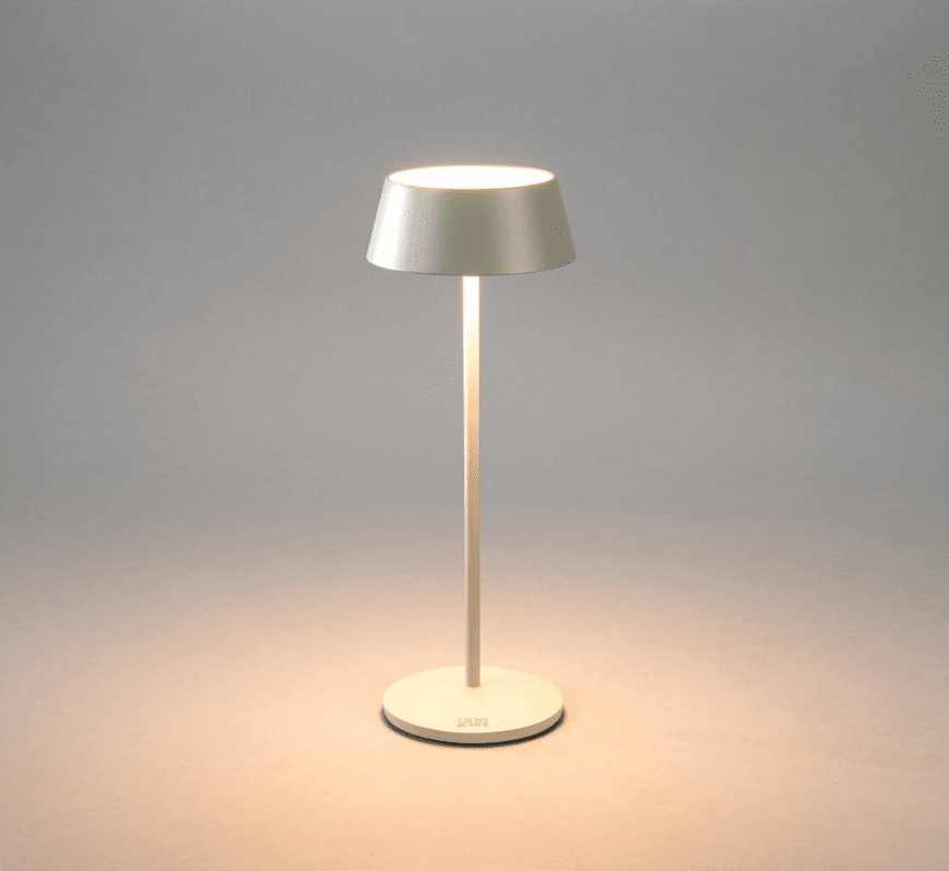 Menton 30cm Grijs Draagbare Van Konstsmide - De lamp is voorzien van een touchdimmer waarmee u de helderheid en kleurtemperatuur kunt aanpassen van warmgeel licht tot warmwit licht.