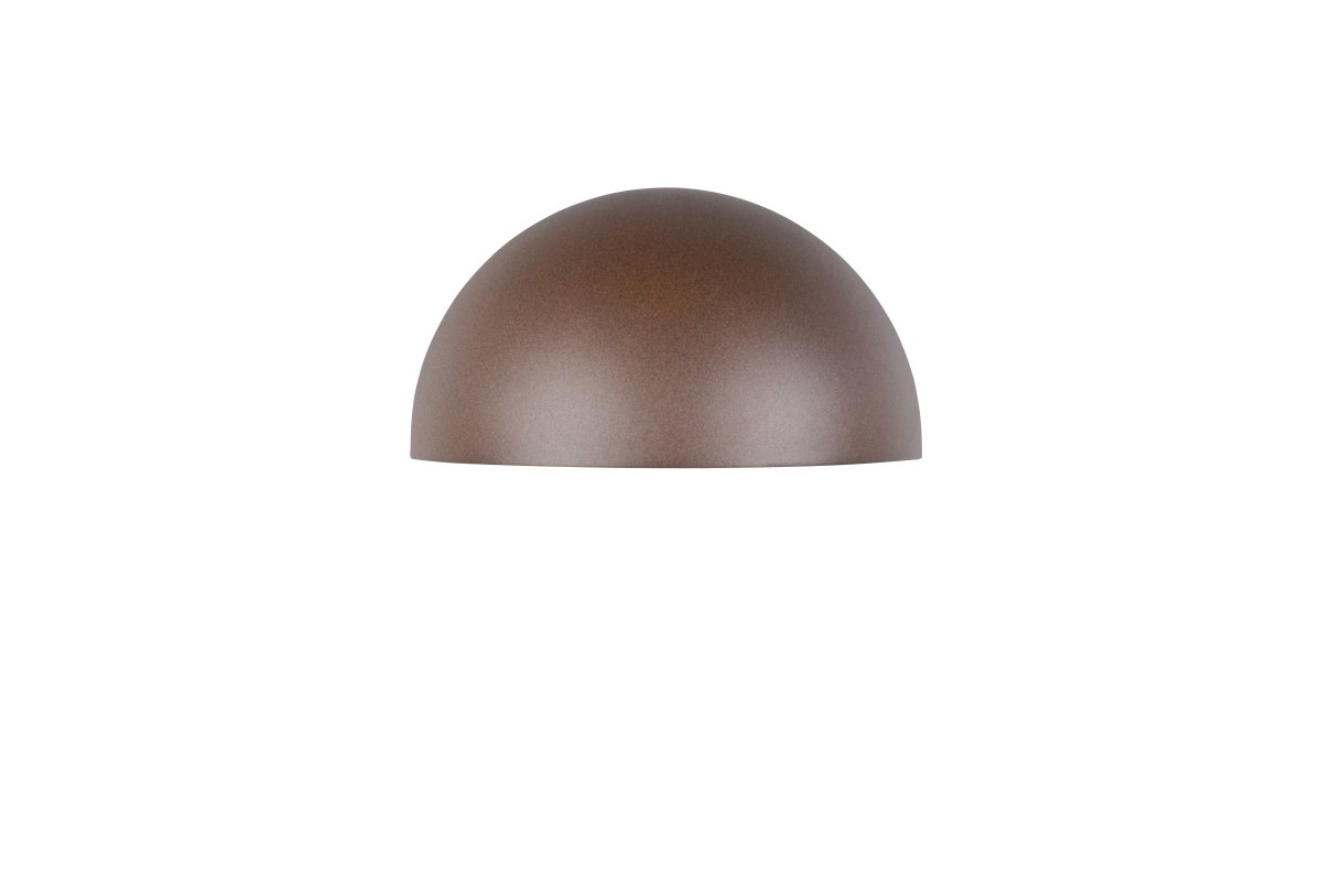 Maas 27cm Roestig bruin buitenlamp Van Trio Lighting - Maas is een stijlvolle wandlamp met een zacht afgeronde vorm in een moderne roestbruine tint.