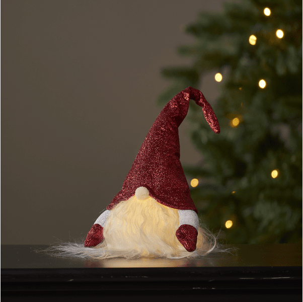 Joylight Kerstman ROOD Van Star Trading - Decoratief figuur op batterijen met LED-verlichting voor gebruik binnenshuis.