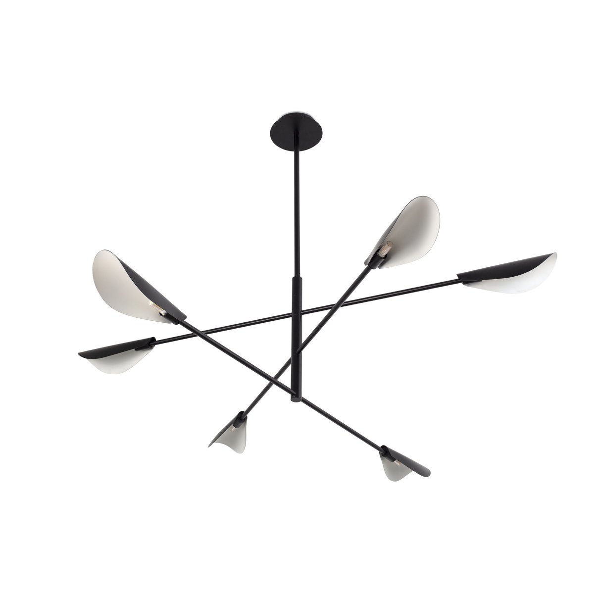 Liggera Ø137 Zwart hanglamp Van Faro Barcelona - Met zijn zachte, natuurlijke vormen doet hij denken aan de eenvoudige geometrie van een tak van een plant.