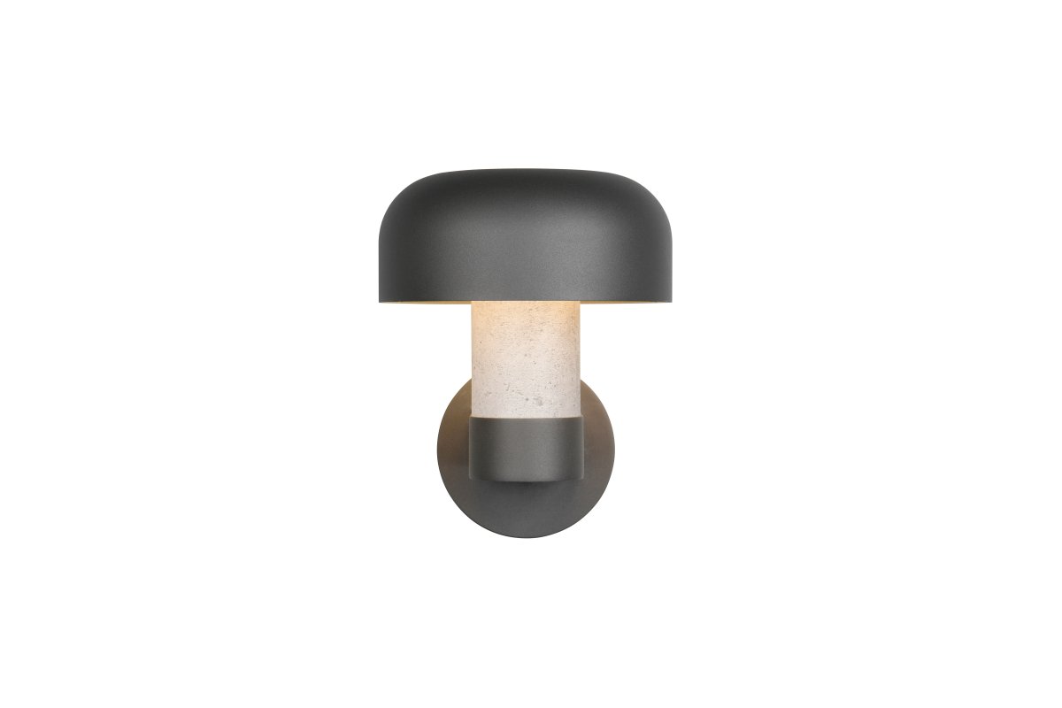 Fraser 24cm Betonnen uiterlijk buitenlamp Van Trio Lighting - De donkergrijze afwerking en het op beton ge&iuml;nspireerde deel geven de gevel een warm en stijlvol karakter.
