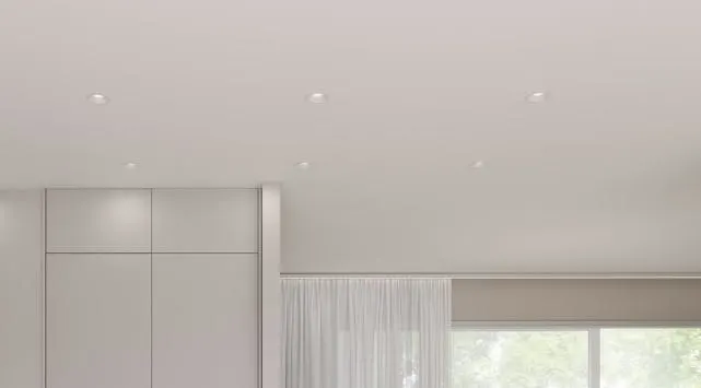 Downlight DWN-02 6P Wit Van Plejd - DWN-02 heeft een instelbare kleurtemperatuur en kan worden ingesteld op een vaste temperatuur of dimmen naar warm.