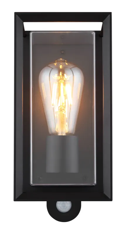 Logana Zwart buitenlamp Van Globo Lighting - Med sin rektangul&auml;ra design och unika ljusspridning kombinerar den stil och funktion.
