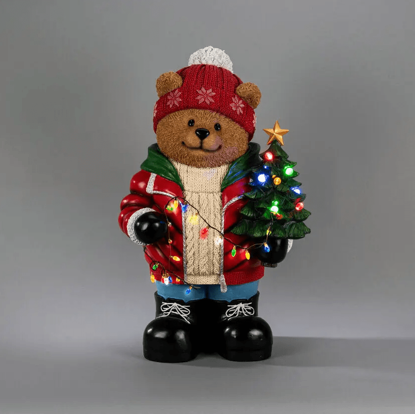 Grote Teddybeer 66cm Veelkleurig Van Konstsmide - Verspreid kerstsfeer met deze charmante teddybeer in winterkleren!