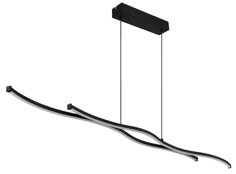 Boyd 110cm Zwart hanglamp Van Globo Lighting - Ge ditt hem en modern touch med denna stilrena taklampa och njut av den perfekta balansen mellan design och funktion.