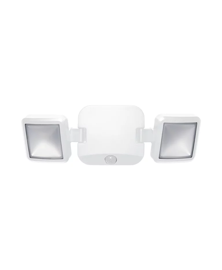 Battery LED Spotlight Sensor Wit buitenlamp Van Ledvance - Met een neutraalwitte lichtkleur van 4000K en twee verstelbare lichtbronnen zorgt het voor een brede en effectieve verlichting.