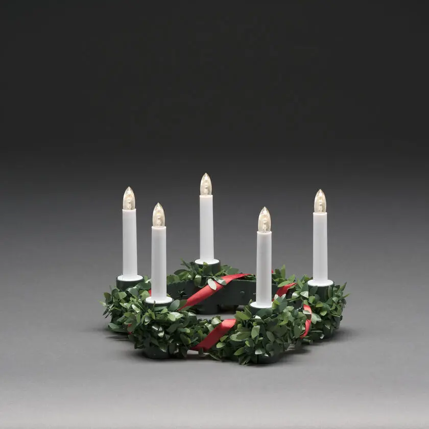 Lucia-kroon Met Decoratie Groente Van Konstsmide - Een mooie en veilige oplossing voor Luciavieringen thuis of op school.