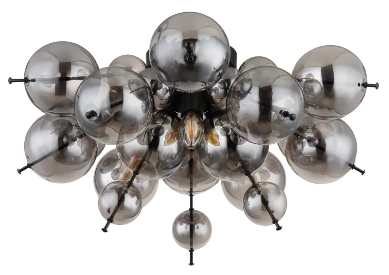 Udo Ø55 Rookkleurig plafondlamp Van Globo Lighting - Perfekt f&ouml;r vardagsrum, sovrum eller matsalar d&auml;r den bidrar till en stilfull och inbjudande milj&ouml;.