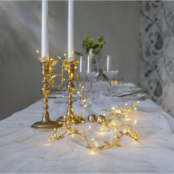 Lichtsnoer Winny 2m Messing Van Star Trading - Een prachtige decoratie voor in huis, bijvoorbeeld perfect om de tafel mee te dekken.