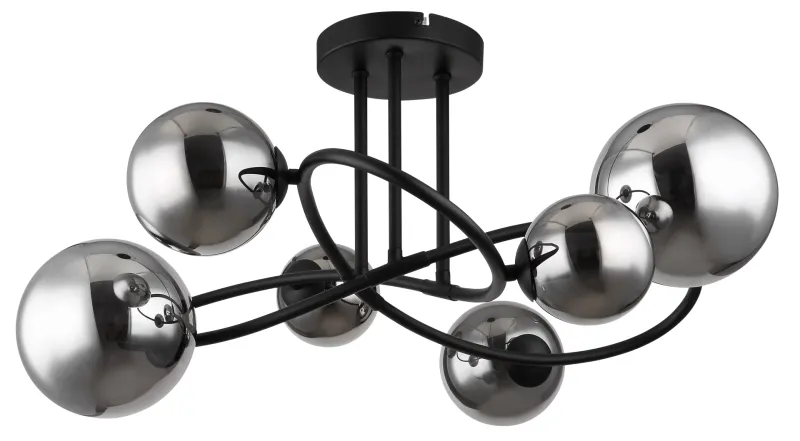 Riha 62cm Rookkleurig plafondlamp Van Globo Lighting - Uppt&auml;ck Riha &ndash; en imponerande plafond som skapar en elegant atmosf&auml;r i ditt hem.