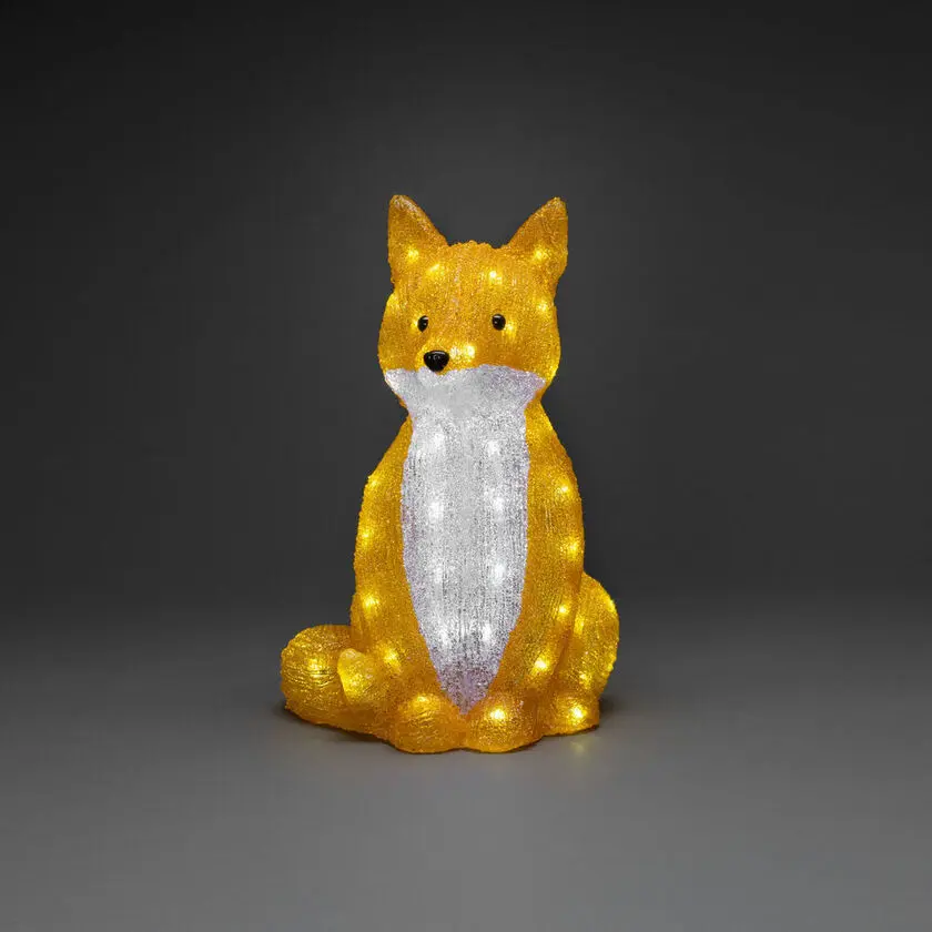 Vos Van Acryl Oranje Van Konstsmide - IP44-classificatie voor zowel binnen- als buitengebruik &ndash; Ideaal als speels en stijlvol element in de tuin, op het balkon of in de kinderkamer.