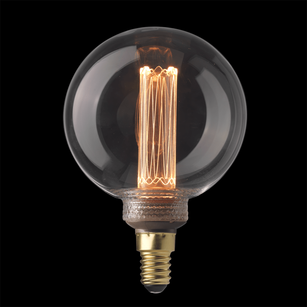 UNI-K E14 Globe 80 2,3W 1800K Van Unison - De grote filamenten geven een warm licht, de kleurtemperatuur is 1800K, wat een zeer warm licht is.