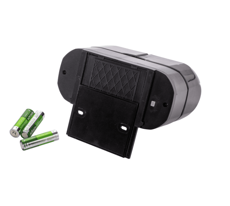 Batterijlamp Met Sensor Zwart buitenlamp Van Airam - Wanneer de schakelaar in de Aan-stand staat, gaat de lamp 30 seconden branden wanneer er beweging wordt gedetecteerd.