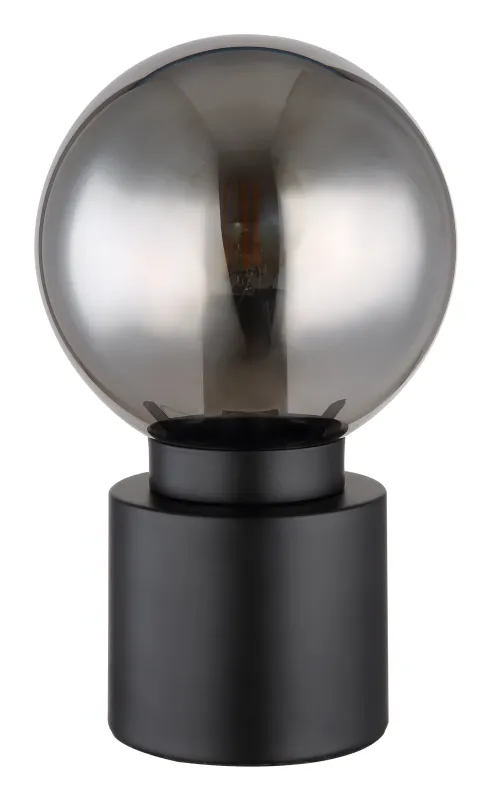 Marka 25cm Zwart tafellamp Van Globo Lighting - Den praktiska str&ouml;mbrytaren p&aring; sladden g&ouml;r den enkel att anv&auml;nda, och med sin kompakta storlek passar den perfekt p&aring; alla ytor.