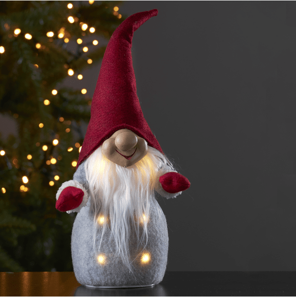 Joylight Kerstman ROOD Van Star Trading - Gezellige Kerstman met een rode muts en rode wanten.