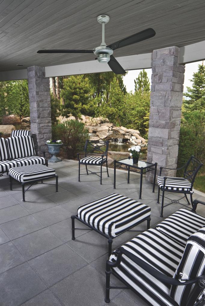 Mountain Gale Ø132 Zilver Van Westinghouse - In de zomer draait de ventilator tegen de klok in om te koelen, en in de winter draait hij met de klok mee om te koelen.