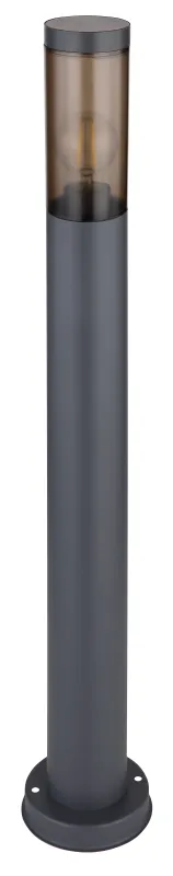 Boston 80cm Antraciet lichtpaaltjes Van Globo Lighting - Tillverkad i rostfritt st&aring;l med en r&ouml;kf&auml;rgad plastsk&auml;rm ger den ett mjukt och behagligt ljus.