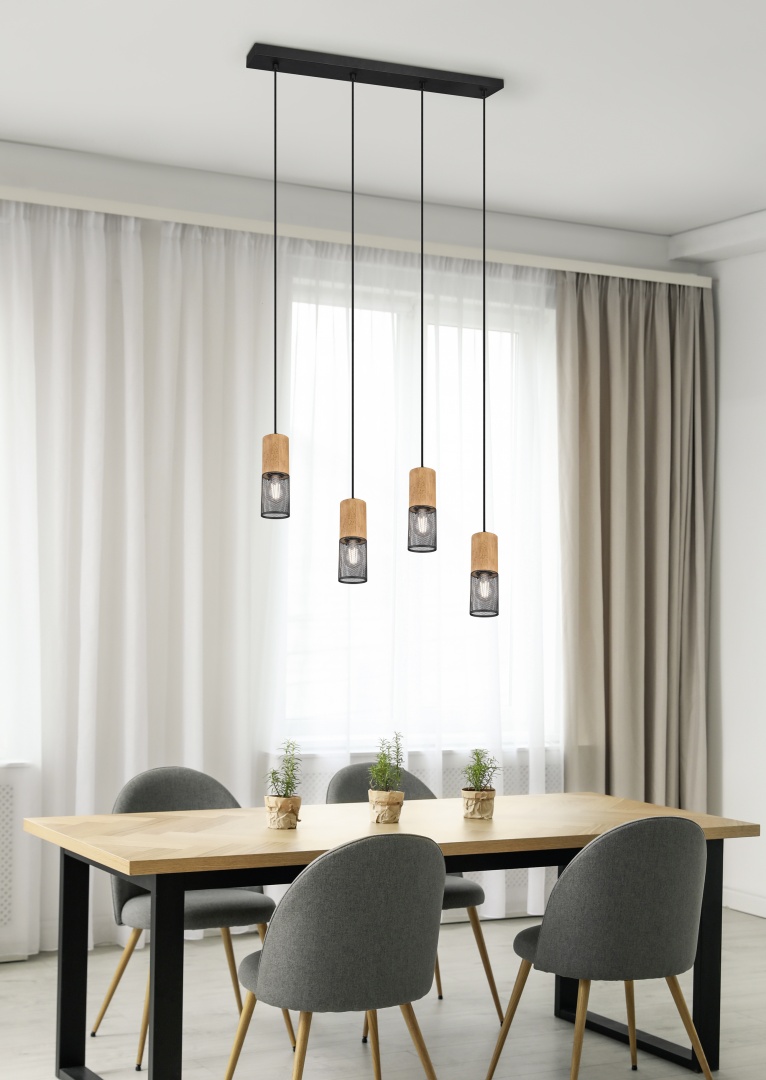Tosh 65cm Zwart hanglamp Van Trio Lighting - 