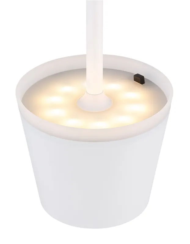 Bordslampa LED Wit solarlamp Van Globo Lighting - Den diskreta designen sm&auml;lter in i alla milj&ouml;er och med IP44-klassning &auml;r den t&aring;lig mot v&auml;der och vind.