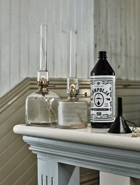 Kerosene lamp elisabeth square Transparant Van Strömshaga - vanaf het begin overvloedig en als ze niet regelmatig worden gebruikt, moet de lamp worden bijgevuld.