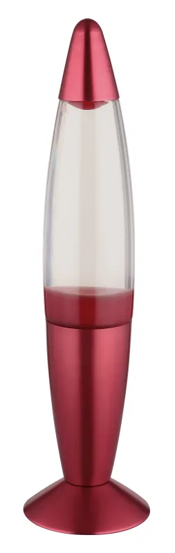 Etna ROOD kinderlamp Van Globo Lighting - Etna &auml;r en fascinerande lavalampa med klar v&auml;tska och r&ouml;tt vax som sm&auml;lter l&aring;ngsamt och skapar hypnotiska ljuseffekter.